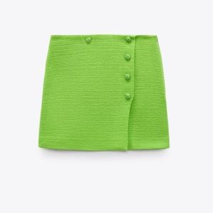 Zara Button Textured skirt